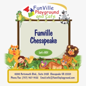 Funville Playground & Café - Animal Wall Mural- Frame Fun