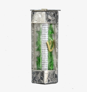 Wedding Shards Mezuzah - Crushed Wedding Glass Mezuzah Keepsake