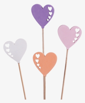 25"wood Heart Pck 4 Asst • - Heart