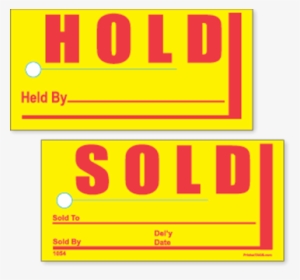 Jumbo Hold/sold Tag - Sold Tags