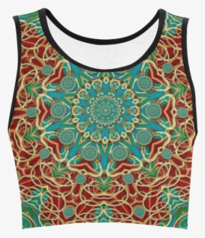 The Wooden Heart Mandala,giving Calm Women's Crop Top - Woman