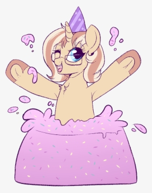 Lulubell, Birthday, Cake, Food, Frosting, Icing, Jumping - Cartoon