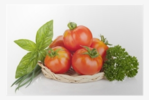 Ripe Tomatoes, Basil, Parsley Green Onion Poster • - Parsley