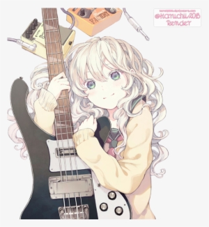 Anime Girl, Cute, Guitar, Happy, Music - Happy Girl Anime Transparent