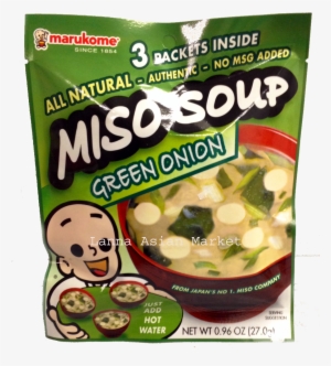 Marukome Miso Soup, Green Onion - 3 Packets, 0.96 Oz