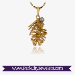 Pinecone Pendant / Necklace - Snowflake Necklace Gold