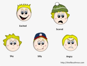 Emotional Clipart Child Emotion - Different Emotions Clip Art