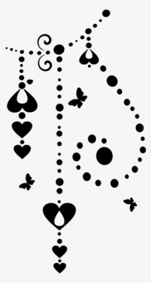 Vinilo Decorativo Floral Guirnalda De Corazónes