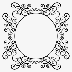 Oval Clipart Swoosh - Oval Flourish Frame 2