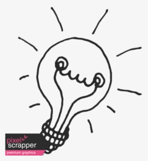 Work Day - Zentangle Doodles - Light Bulb - Digital Scrapbooking