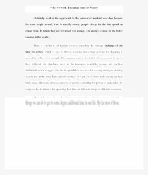 Why We Work- Exchange Time For Moneydefinitely, Work - Party Wall