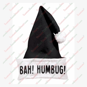 Bah Humbug Black Santa Christmas Hat Great For Fancy Dress Parties
