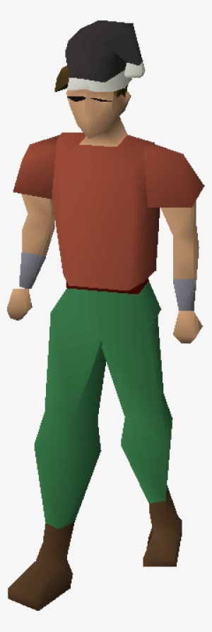 Black Santa Hat Equipped - Runescape Party Hat Yellow