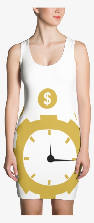 Time Is Money Sublimation Cut & Sew Dress - United States Map Dress