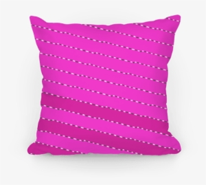 Pink Diagonal Dashed Stripes Pattern Pillow - Pattern