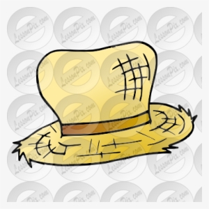 Straw Hat Clipart - Straw