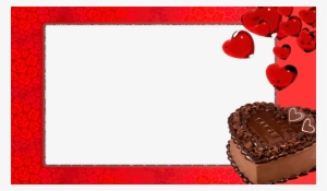 Marco Foto De Tarta De Chocolate Con Corazón - Marcos De Cumpleaños Amor Png