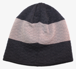 Beanie In Dark Navy W/grey Stripe - Hat