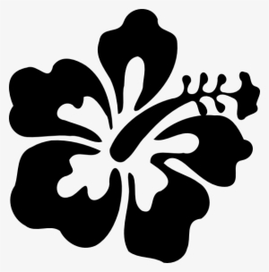 Hibiscus Clip Art - Hibiscus Black And White