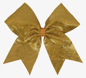 Gold Dotted Sparkle I Love Cheer® Hair Bow - Cintas De Cheer Png