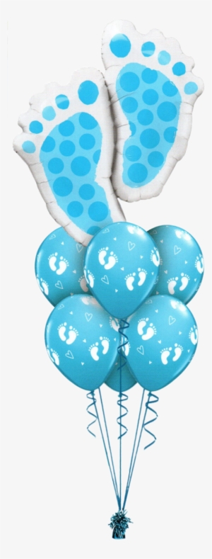 Blue Baby Footprint Luxury - Baby Feet Balloons Qualatex