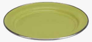 508 Plato Plano 22 Con Anillo Te Verde Cinsa Imagen - Cinsa 312033 Trend Ware Enamel On Steel Dinner Plate,