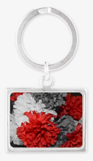 Color Splash Red Carnations Keychains Red Carnation, - Keychain