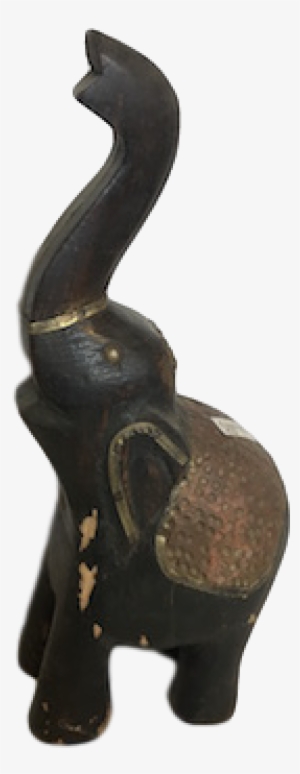 Sitting Elephant With Trunk Up - Indian Elephant