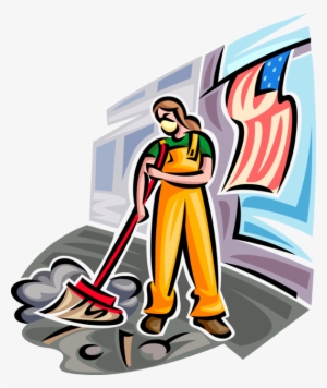 Vector Illustration Of Ground Zero Volunteer Cleanup - Ground Zero Volunteer