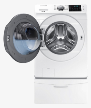 Between Washer Dryer Storage Samsung 5 2 Cu Ft Front - Samsung Wf45k6200aw Front-loading Washer - White