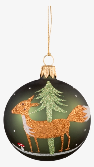 Christmas Ball Ornament With Fox, 7 Cm - Christmas Day