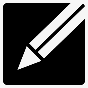 Pencil In A Square Edit Interface Symbol Comments - Edit Icon Black Background