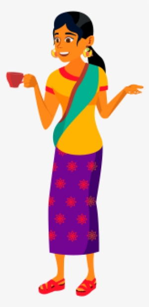 Indian Illustration Idk - Indian Men And Women Vector