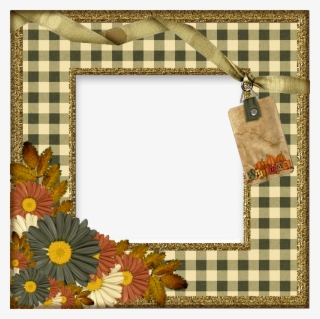 Transparent Autumn With Flowers Photo Frame - Transparent Autumn Photo Frames