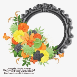 Ftu Cluster Frame Autumn Flowers - Floral Design