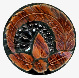 Button Large 19th C - Aglais Io