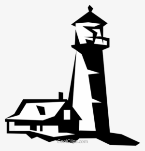 House Beside A Lighthouse Royalty Free Vector Clip - Maritime Law In The Second Half