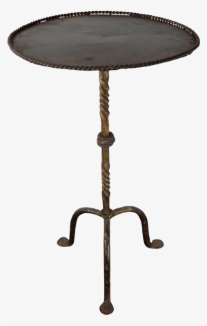 Small Gilt Metal Martini Table Fontaine Decorative - 24 Bistro Table