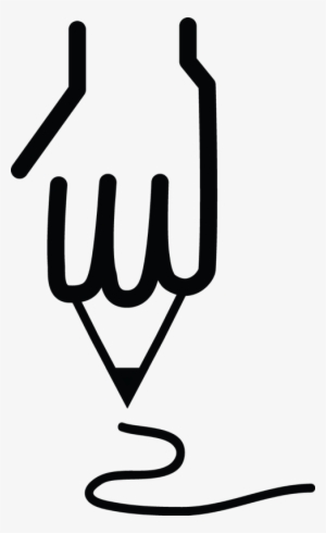 A Hand Holding A Pencil Drawing An An Image - Drawing