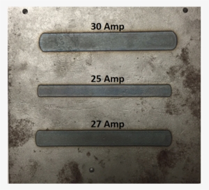 Top View Of Example Hy-80 Plate With Three Different - Laser