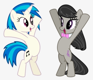 Pony Mammal Cartoon Vertebrate Horse Like Mammal Fictional - Mlp Octavia And Vinyl Scratch