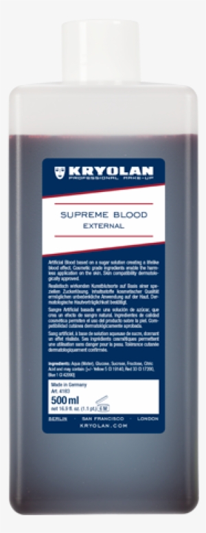 Kryolan 4183 Supreme Blood External 16 Oz 210838 By - Kryolan Supreme External Blood - Light