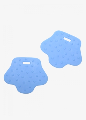 Teether Feet - Material - Tpe - Baby Blue - 70 Mm - - Hækling Med Bideringe