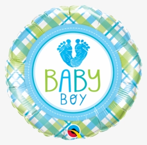 Baby Boy Feet Balloon - Qualatex Baby Boy Baby Lo Feet Foil Balloon
