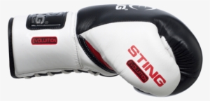 Sting Boxing Gloves Evolution Lace-up 8/10oz Black/red - Amateur Boxing