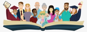 Vector Drawing Of Various People Representing Education - Education