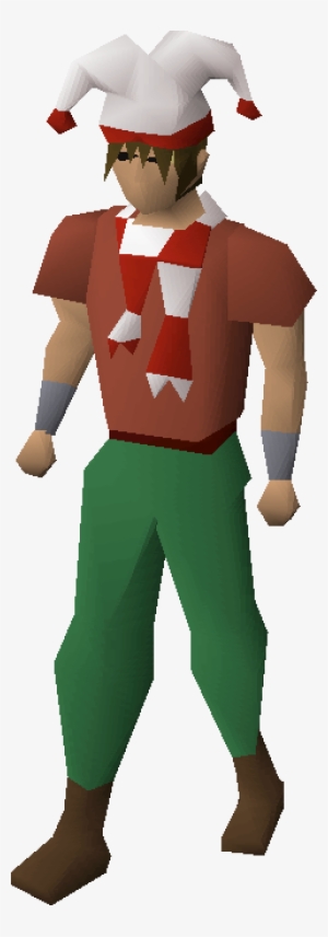 A Player Wearing A Jester Hat - Helm Of Neitiznot