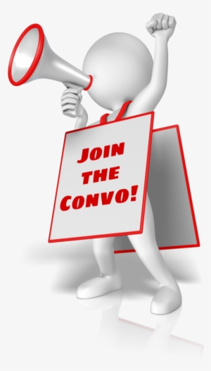 Figure With Megaphone Wearing Sign - Clip Art