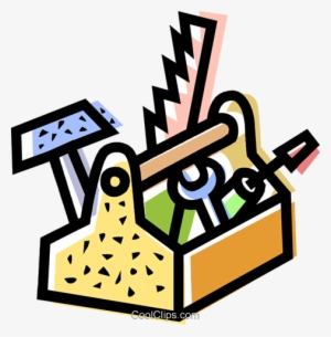 Toolbox With Assorted Tools Royalty Free Vector Clip - Caixa De Ferramenta Vetor Png