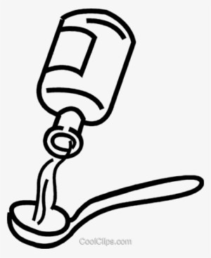 Cough Medicine Royalty Free Vector Clip Art Illustration - Clipart Ubat